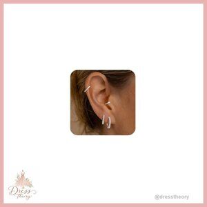 14k Gold Plated Huggie Hoop Earrings Set 4 Pairs Hypoallergenic